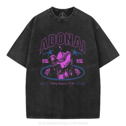 Glory To God Christian Washed T-Shirt