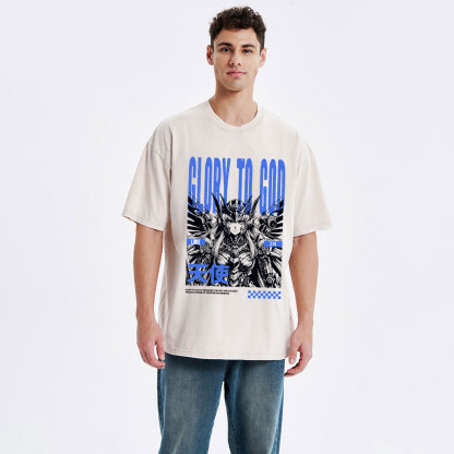 Glory To God Christian Washed T-Shirt
