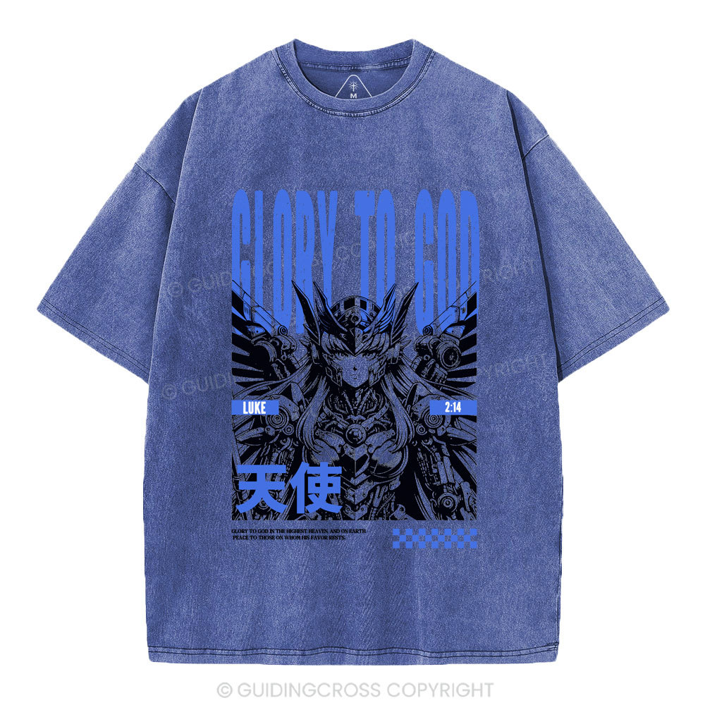 Glory To God Christian Washed T-Shirt