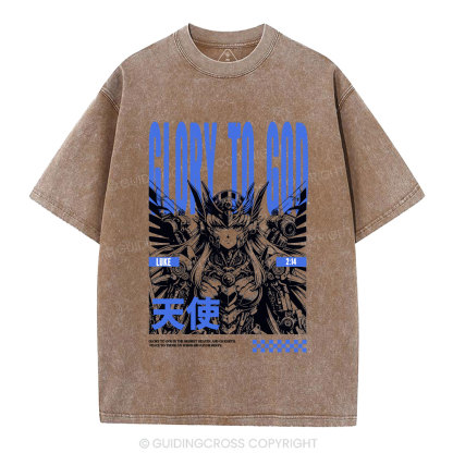 Glory To God Christian Washed T-Shirt