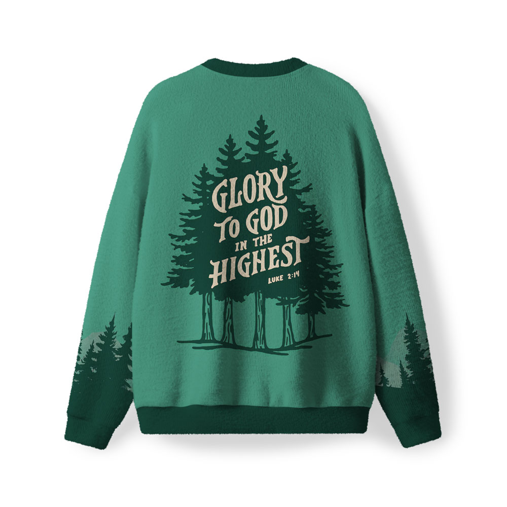 Glory To God In Highest Furry Christian Lightweight Sweater
