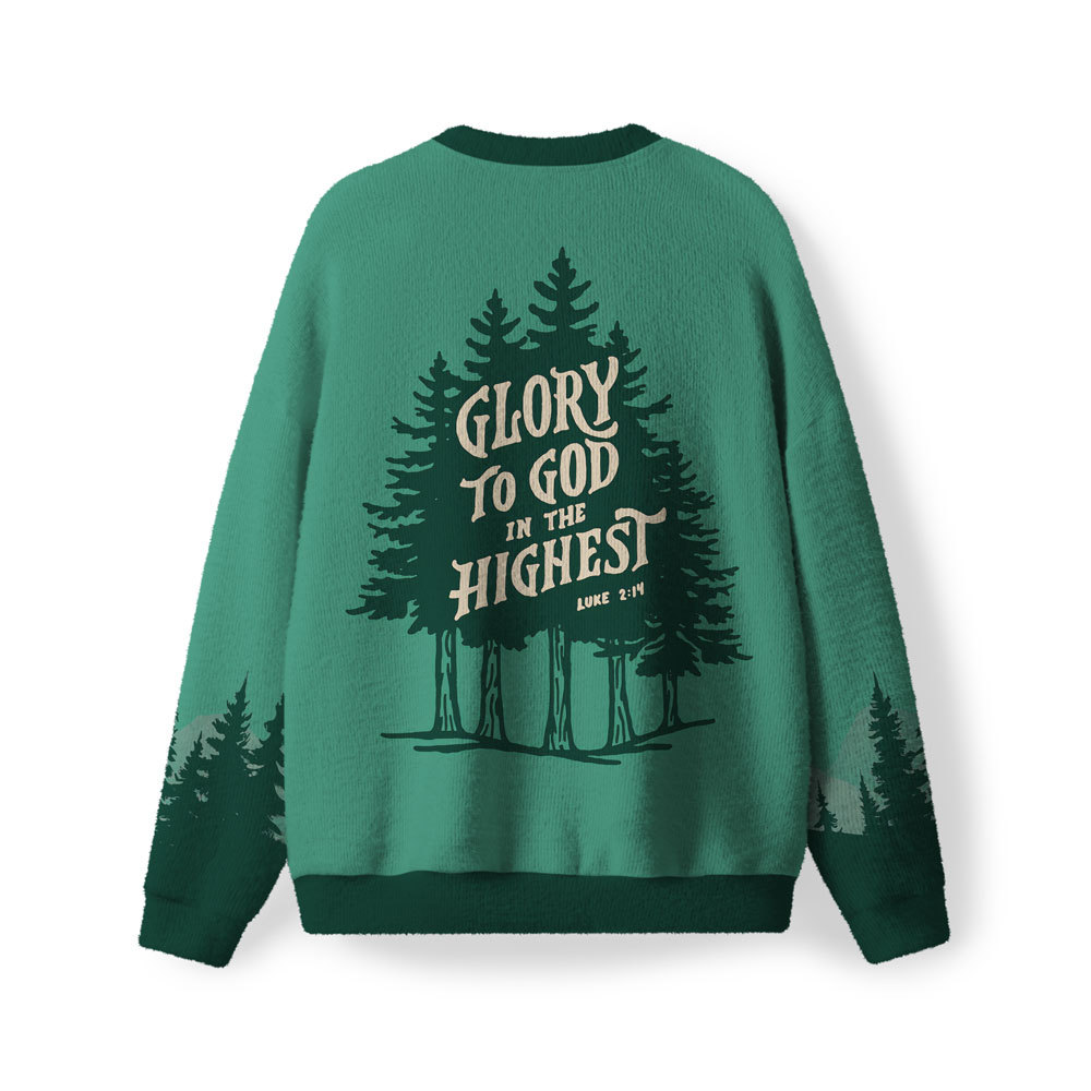 Glory To God In Highest Furry Christian Lightweight Sweater