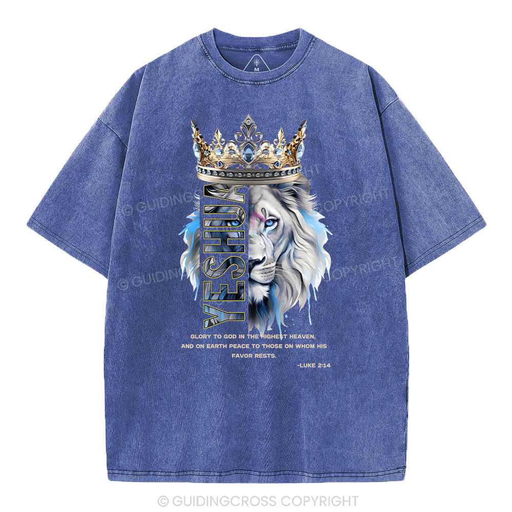 Glory To God In The Highest Heaven Christian Washed T-Shirt