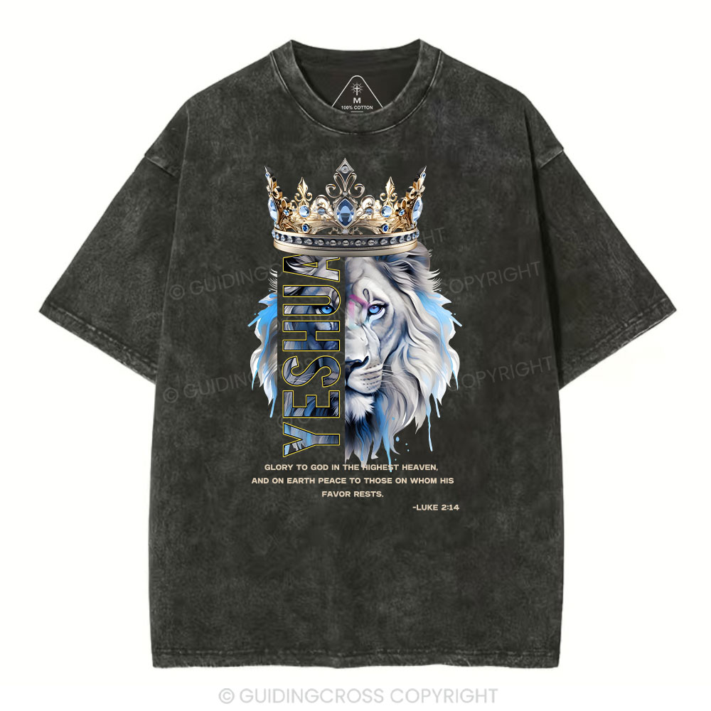 Glory To God In The Highest Heaven Christian Washed T-Shirt