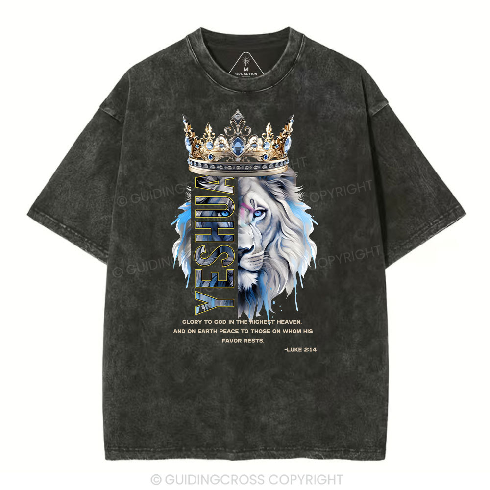 Glory To God In The Highest Heaven Christian Washed T-Shirt