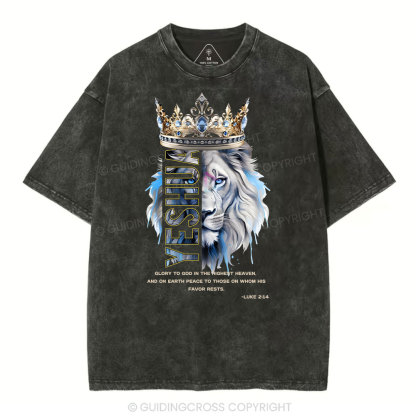Glory To God In The Highest Heaven Christian Washed T-Shirt