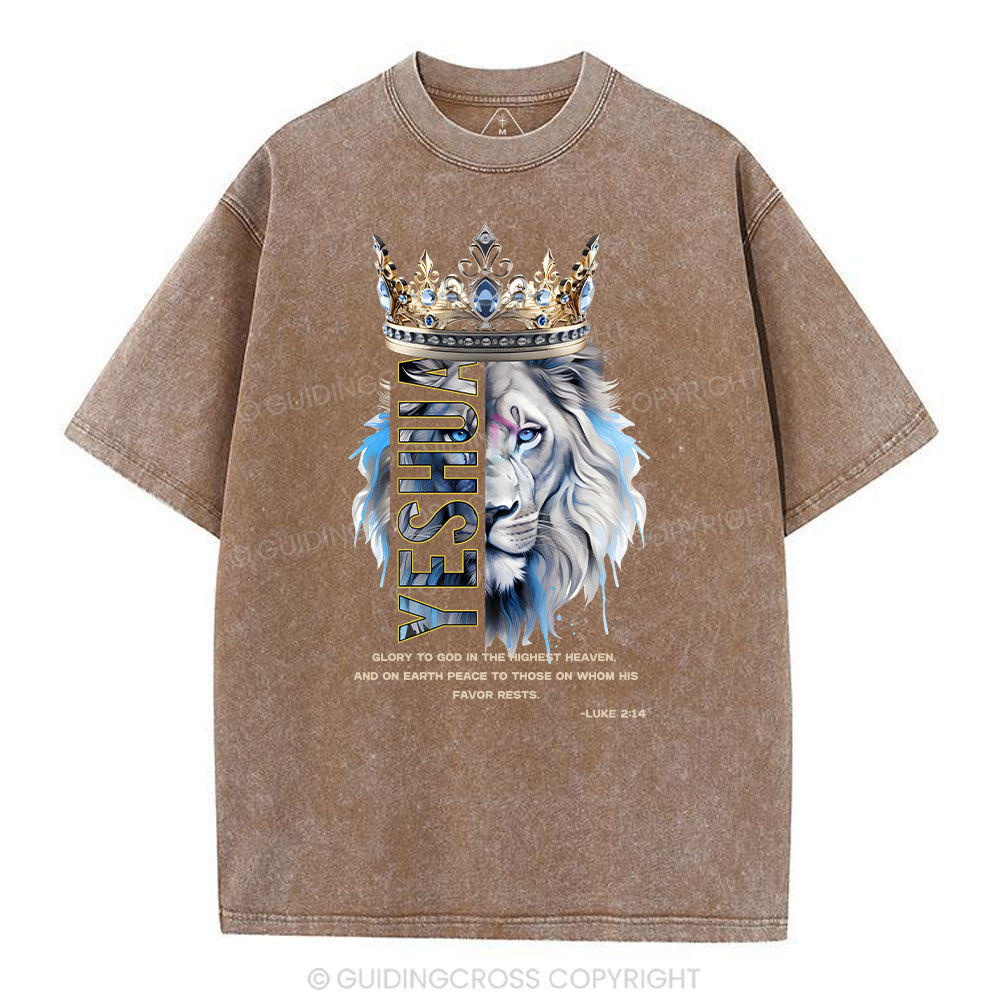 Glory To God In The Highest Heaven Christian Washed T-Shirt