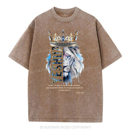 Glory To God In The Highest Heaven Christian Washed T-Shirt