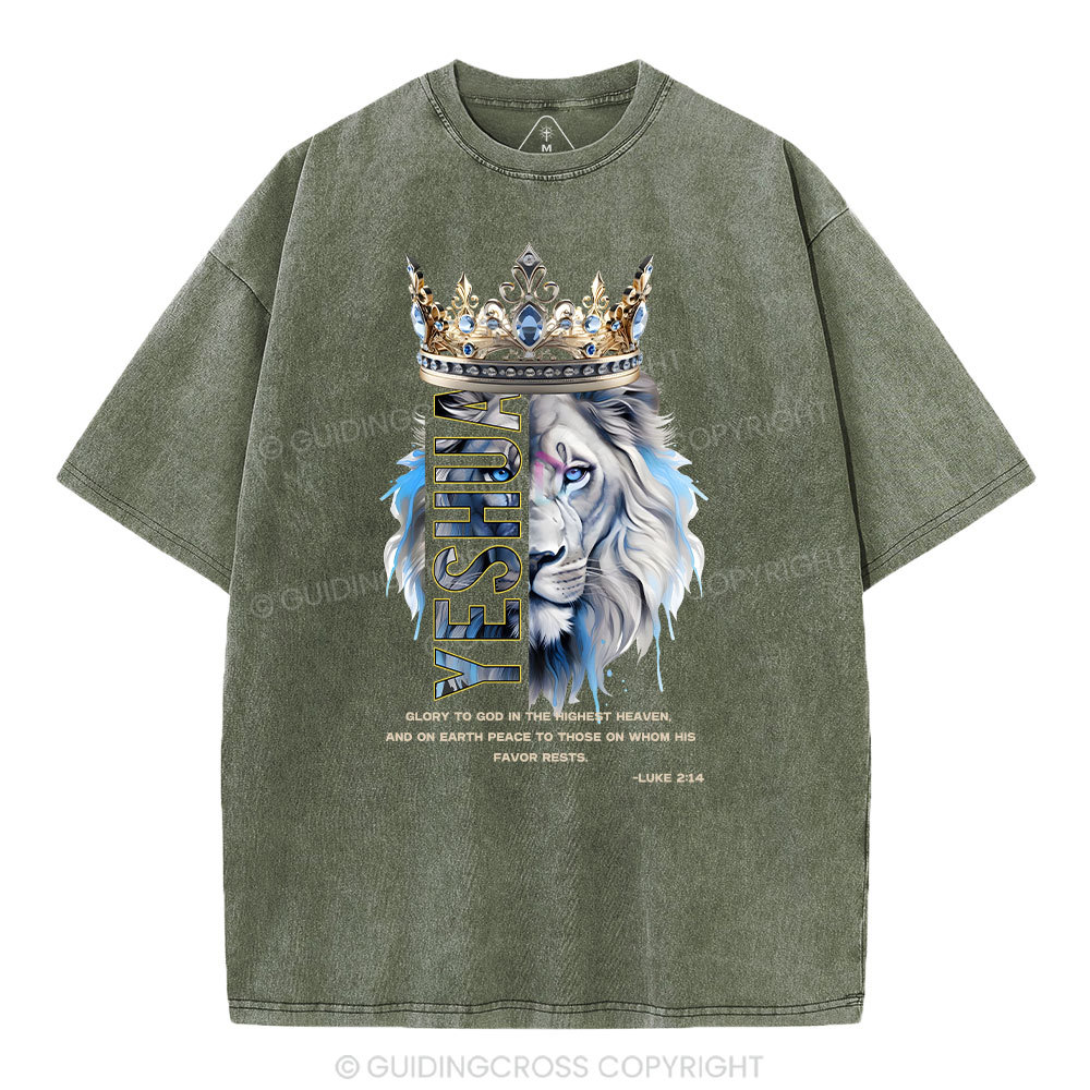 Glory To God In The Highest Heaven Christian Washed T-Shirt