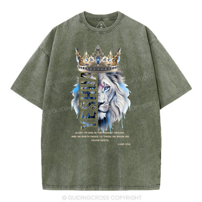 Glory To God In The Highest Heaven Christian Washed T-Shirt