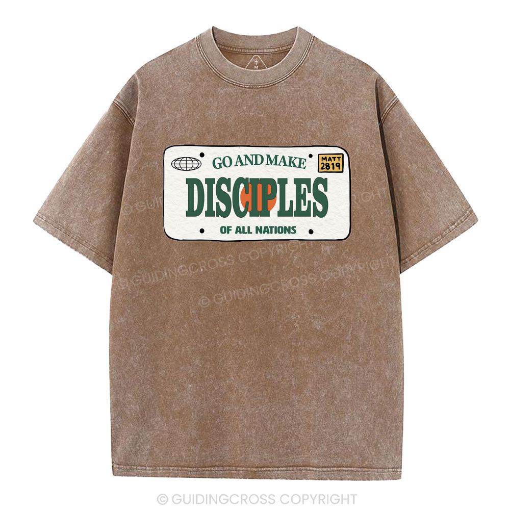 Go And Make Disciples Christian Washed T-Shirt