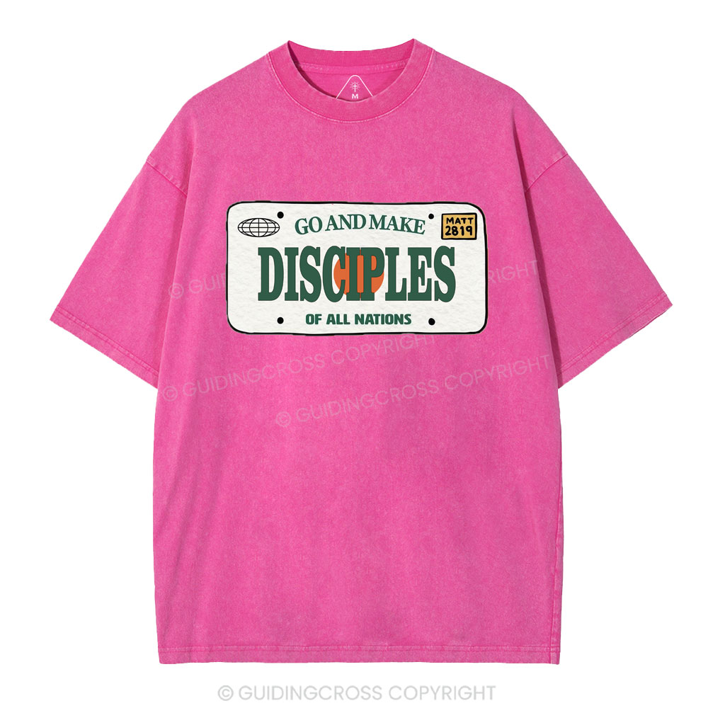 Go And Make Disciples Christian Washed T-Shirt