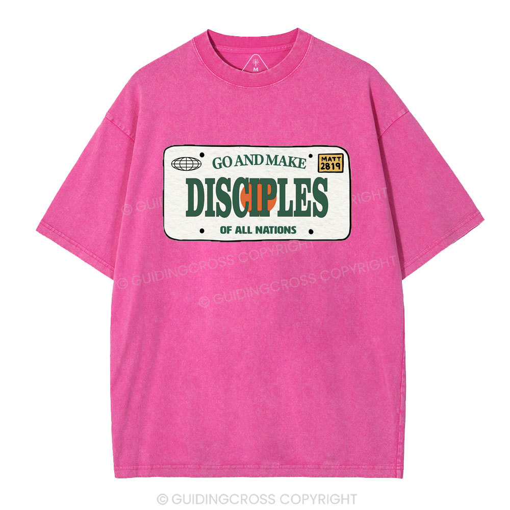 Go And Make Disciples Christian Washed T-Shirt