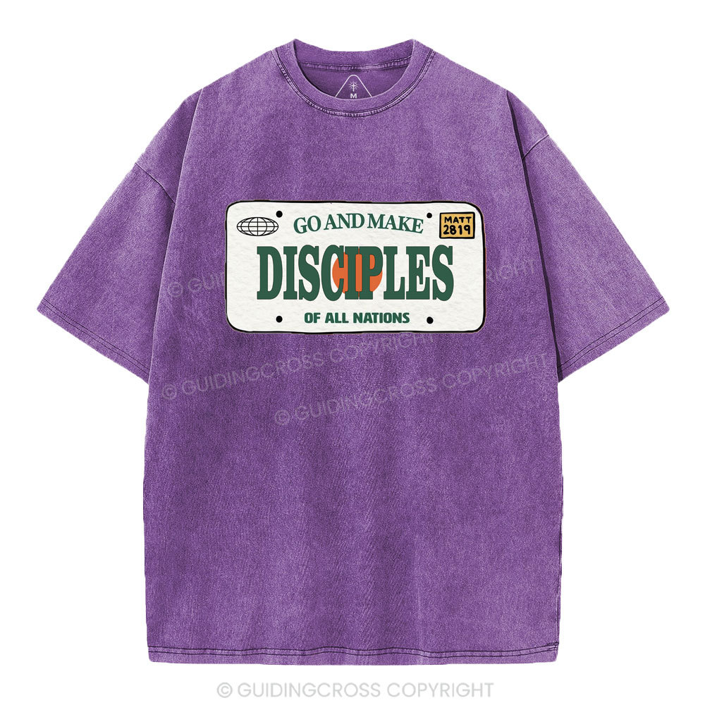Go And Make Disciples Christian Washed T-Shirt