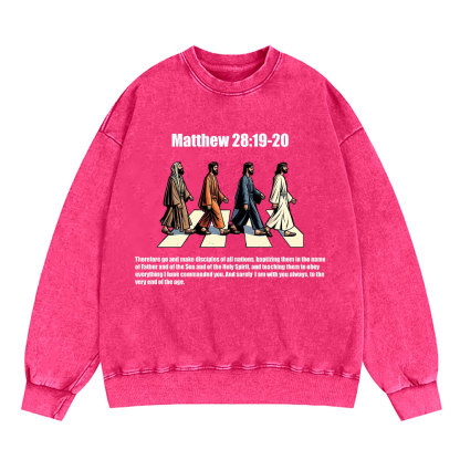 Go And Make Disciples Christian Washed Sweatshirt