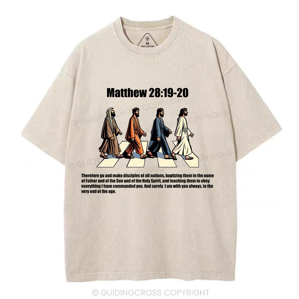 Go And Make Disciples Christian Washed T-Shirt
