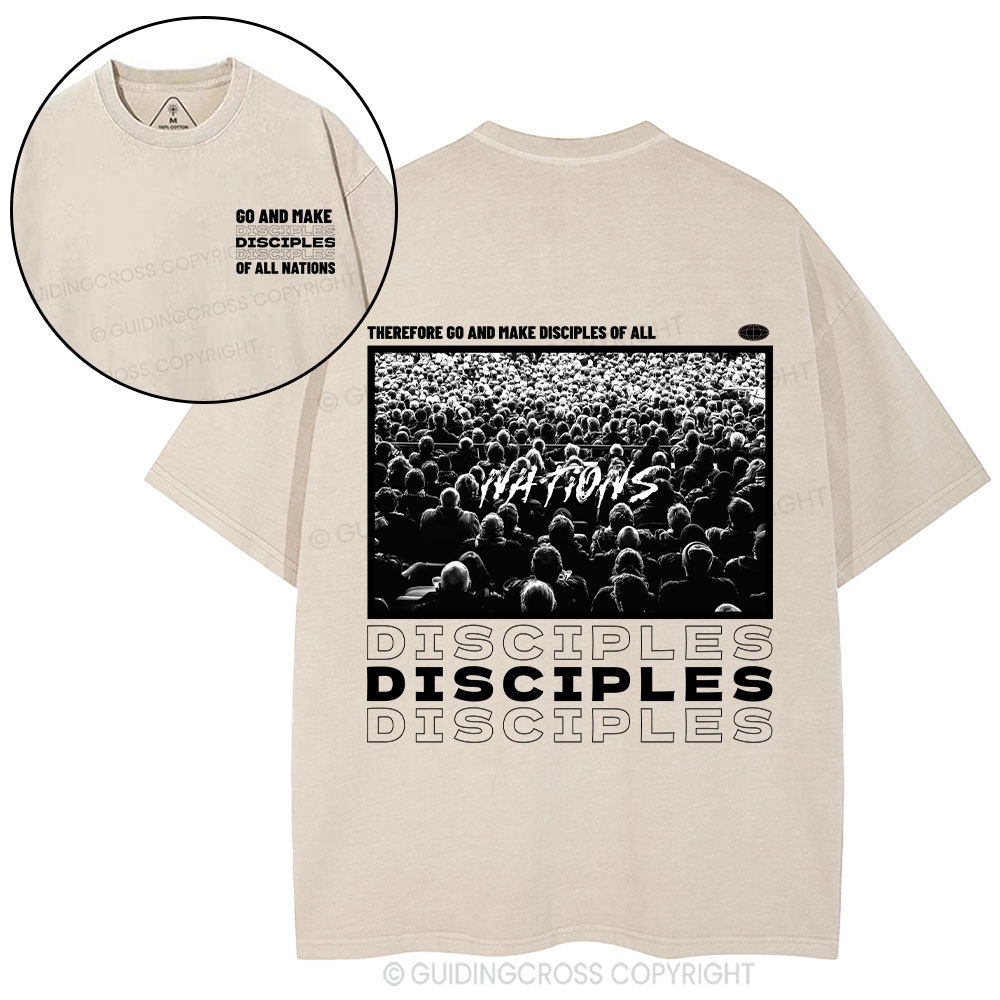 Go And Make Disciples Christian Washed T-Shirt