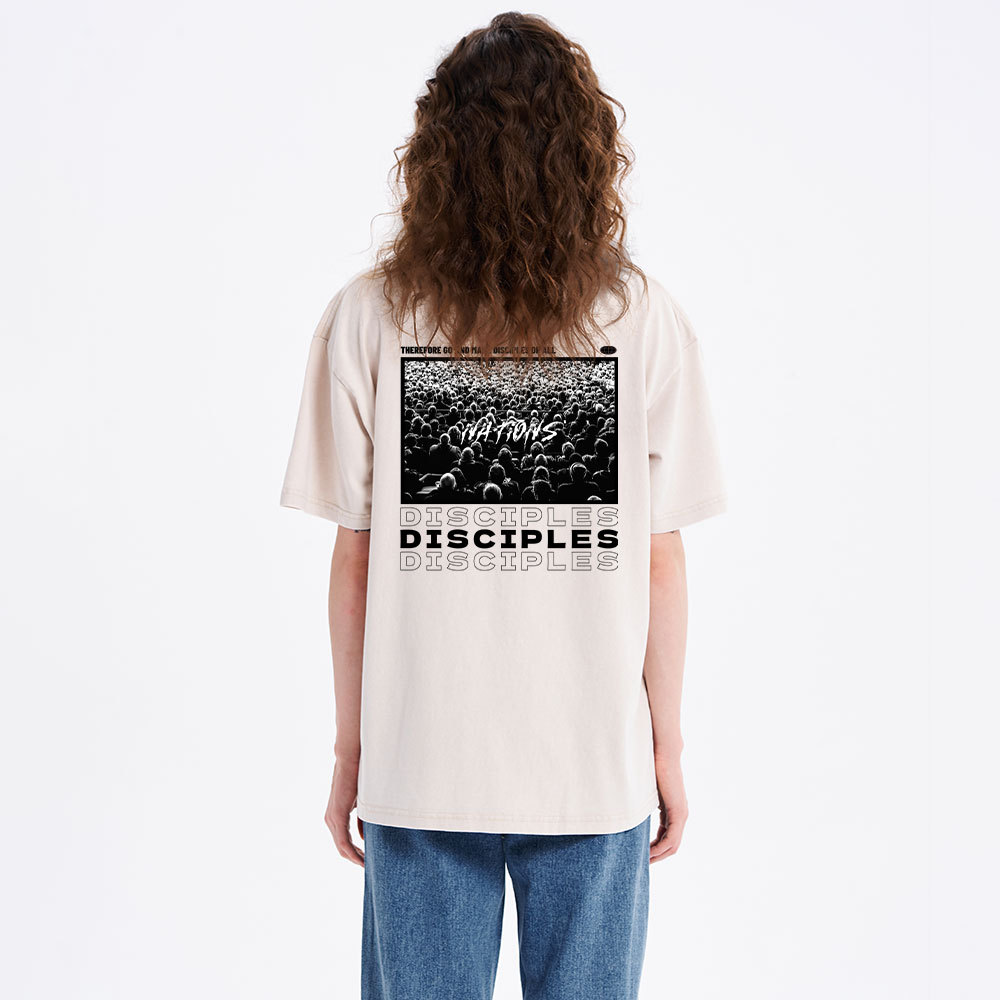 Go And Make Disciples Christian Washed T-Shirt