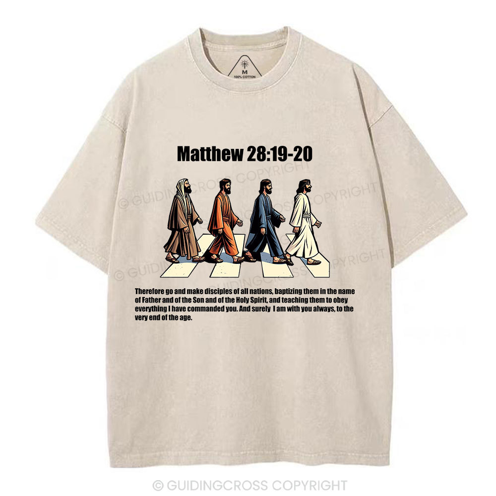 Go And Make Disciples Christian Washed T-Shirt