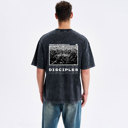 Go And Make Disciples Christian Washed T-Shirt