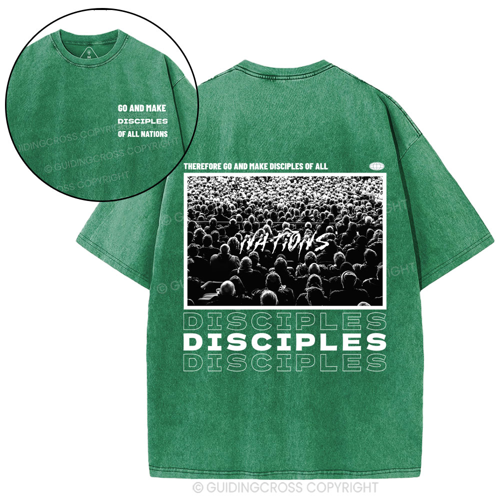 Go And Make Disciples Christian Washed T-Shirt