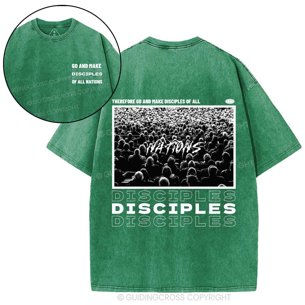 Go And Make Disciples Christian Washed T-Shirt