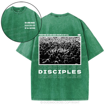 Go And Make Disciples Christian Washed T-Shirt