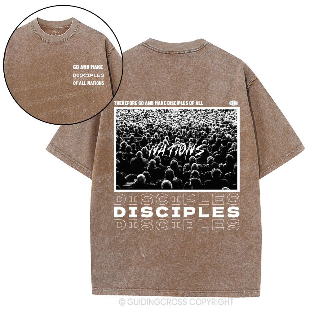 Go And Make Disciples Christian Washed T-Shirt