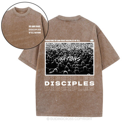 Go And Make Disciples Christian Washed T-Shirt