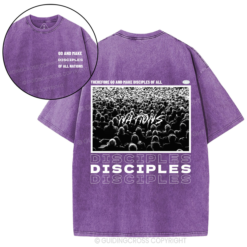 Go And Make Disciples Christian Washed T-Shirt