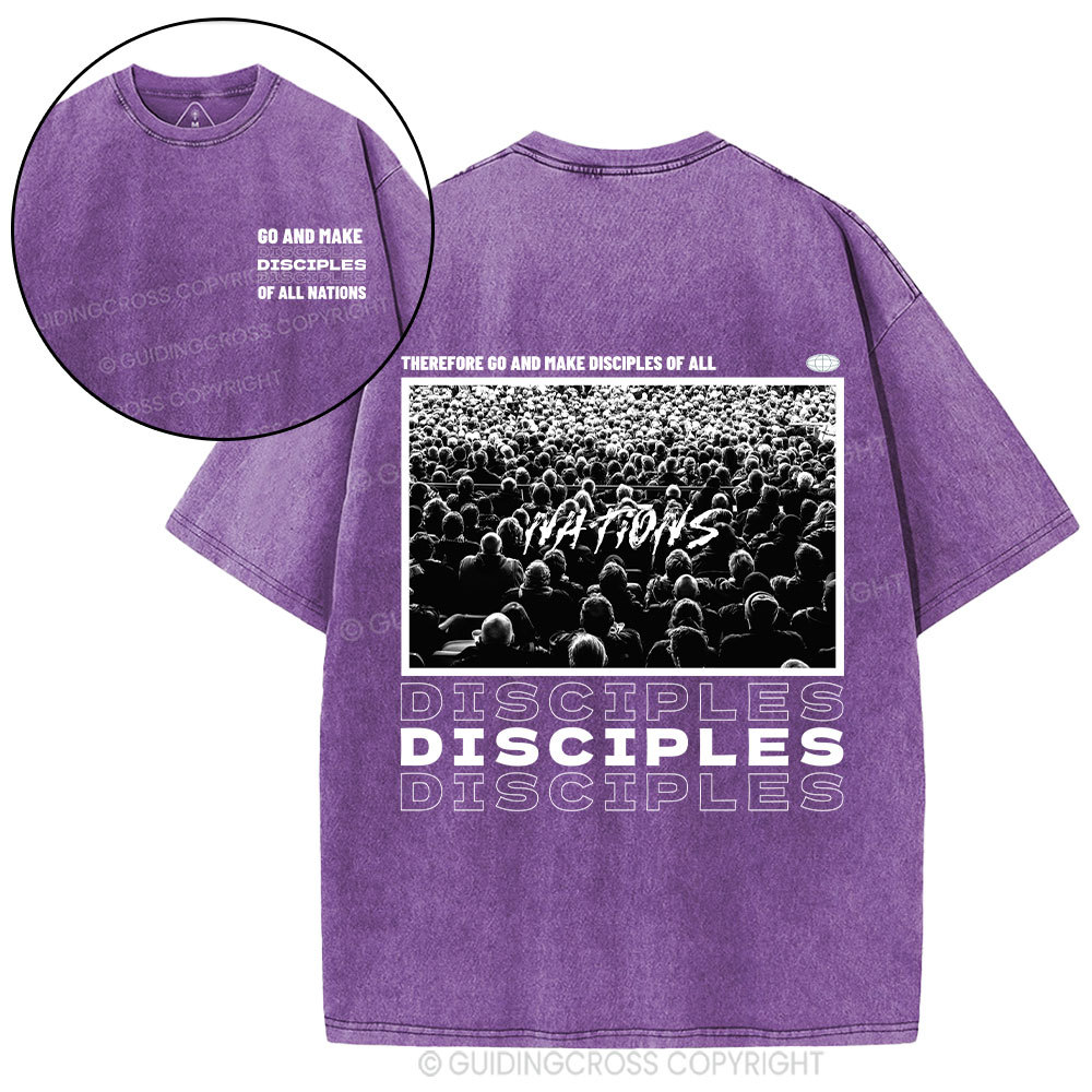 Go And Make Disciples Christian Washed T-Shirt