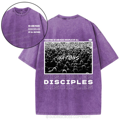 Go And Make Disciples Christian Washed T-Shirt