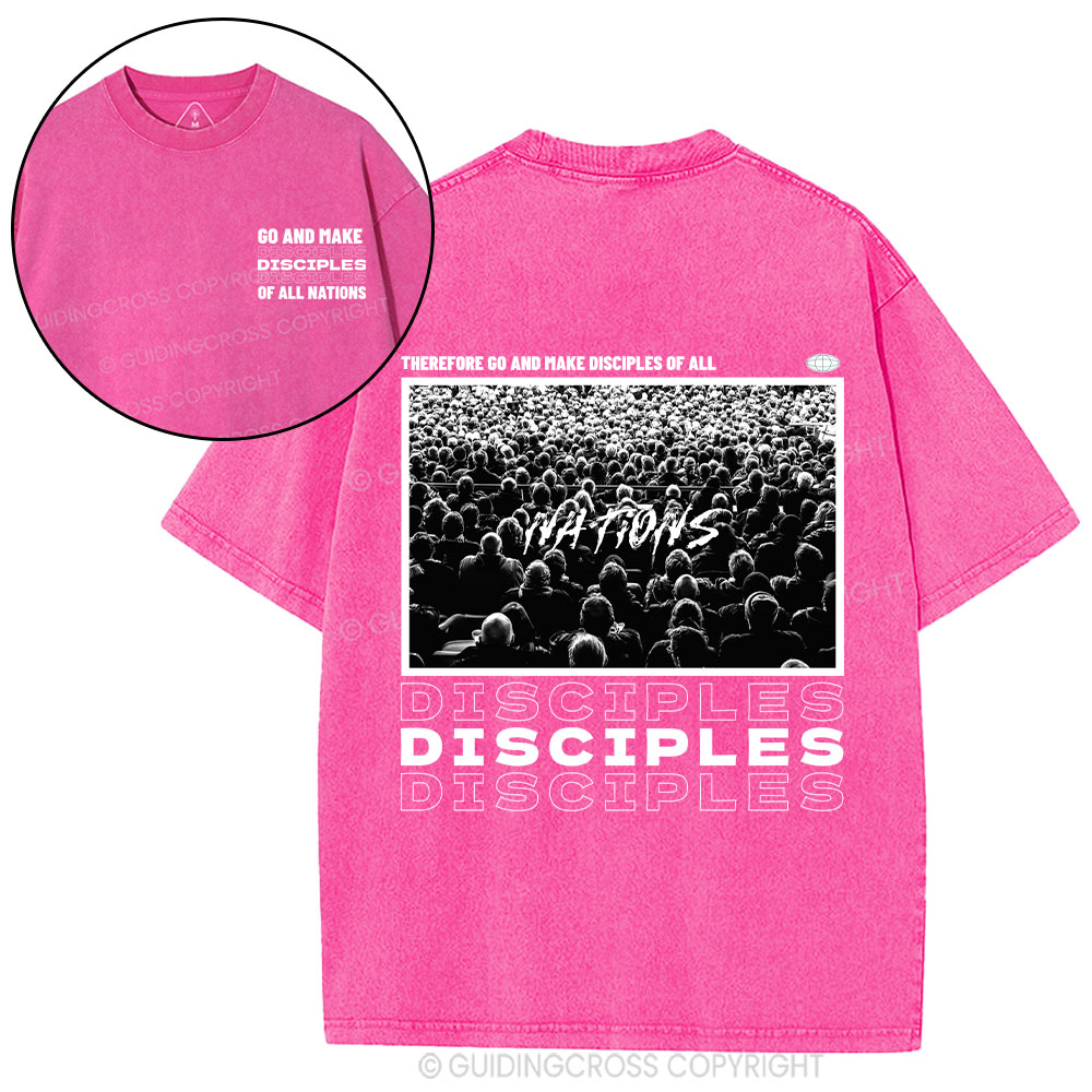 Go And Make Disciples Christian Washed T-Shirt