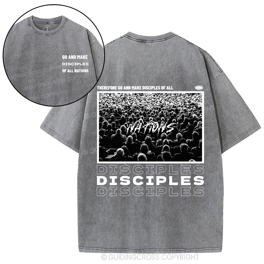 Go And Make Disciples Christian Washed T-Shirt