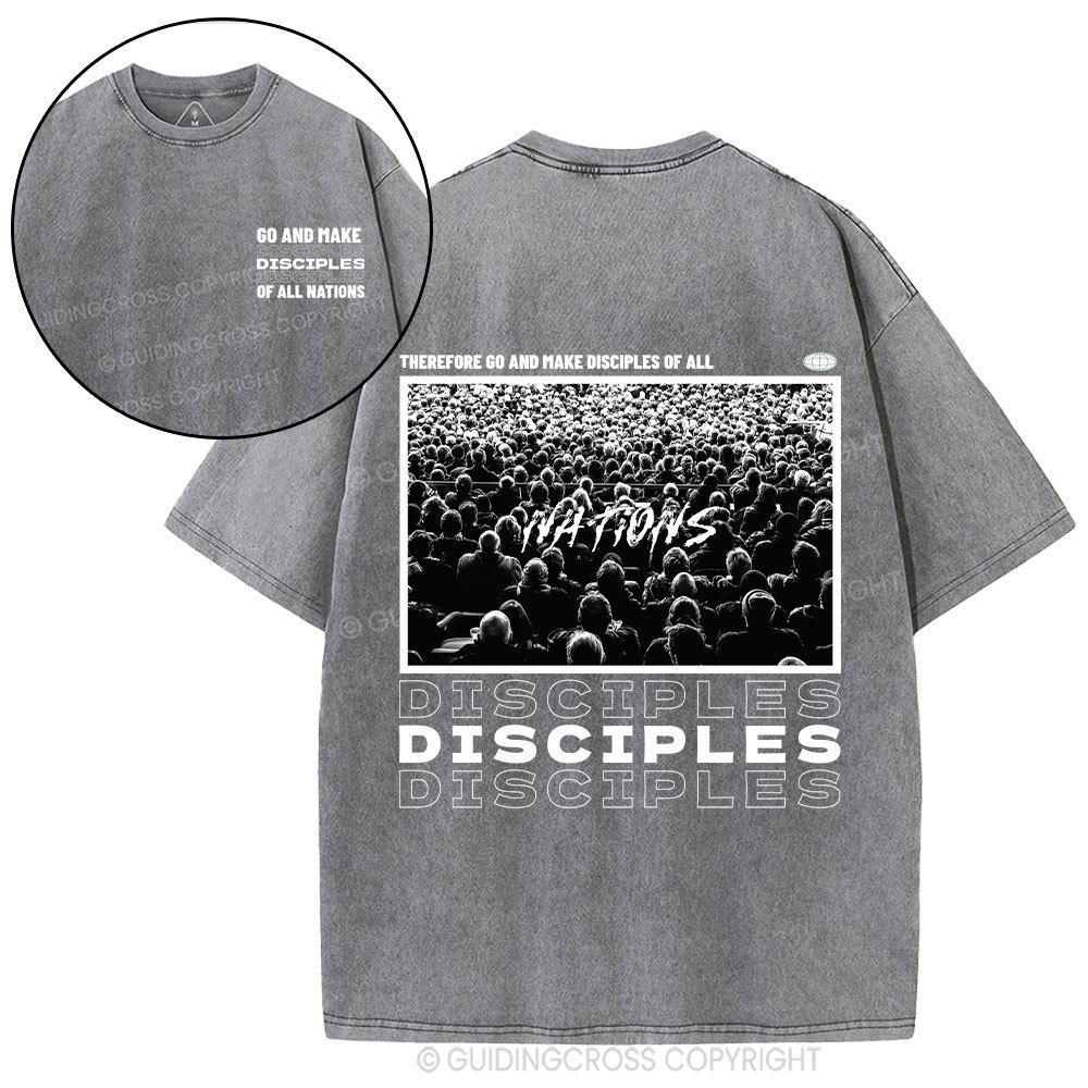 Go And Make Disciples Christian Washed T-Shirt
