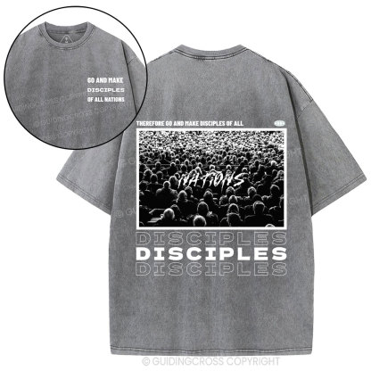 Go And Make Disciples Christian Washed T-Shirt