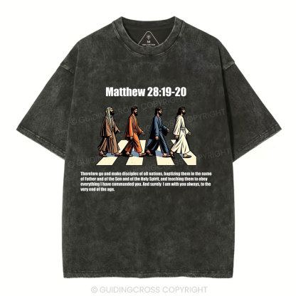 Go And Make Disciples Christian Washed T-Shirt