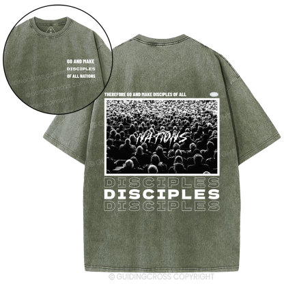 Go And Make Disciples Christian Washed T-Shirt