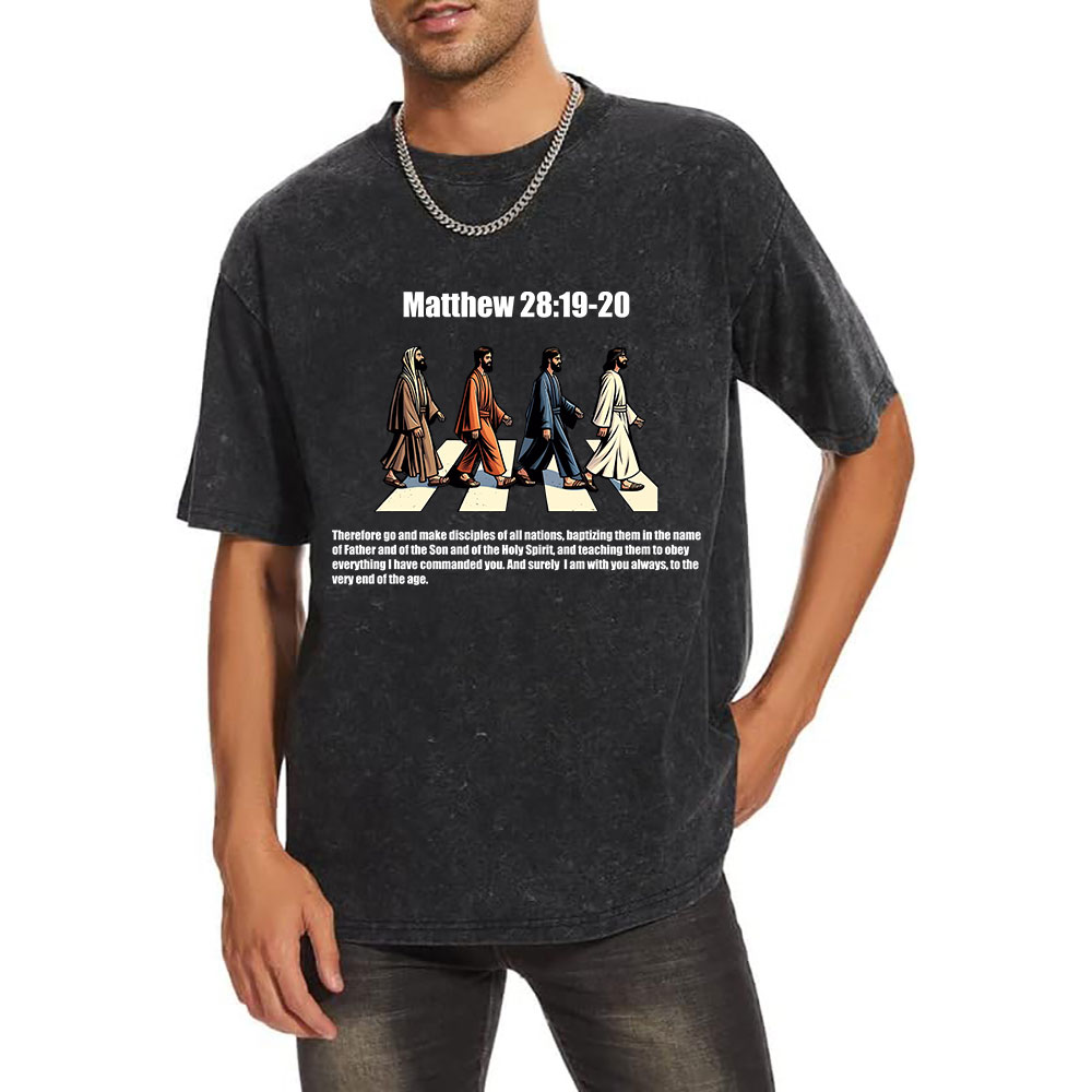 Go And Make Disciples Christian Washed T-Shirt