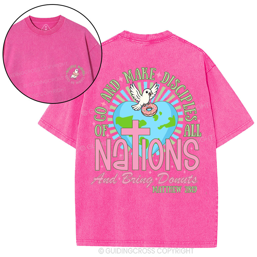 Go And Make Disciples Of All Nations Christian Washed T-Shirt