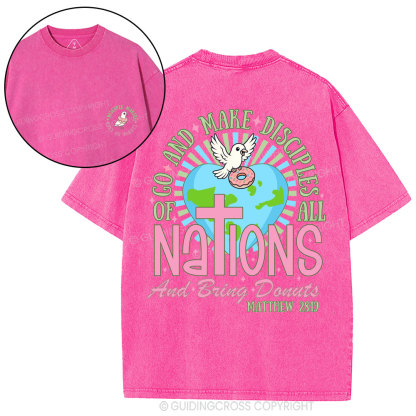 Go And Make Disciples Of All Nations Christian Washed T-Shirt