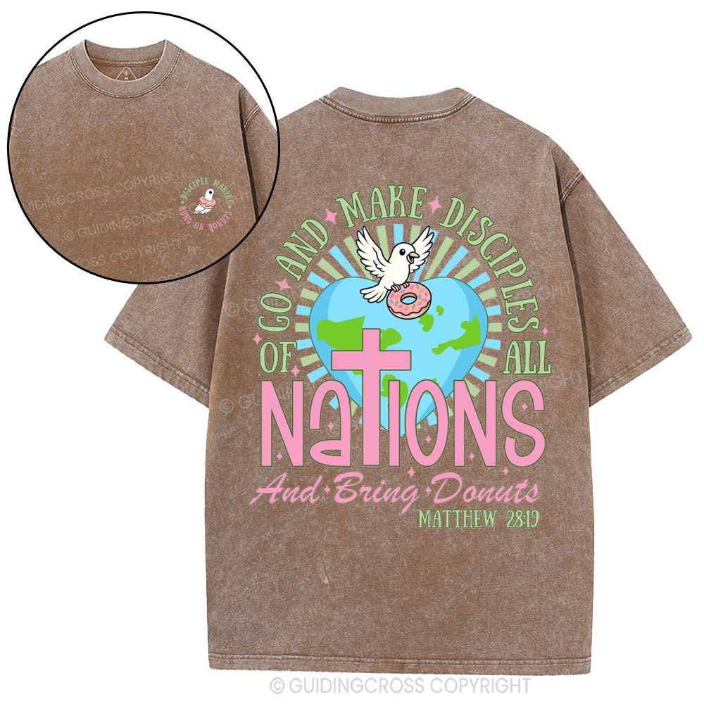 Go And Make Disciples Of All Nations Christian Washed T-Shirt
