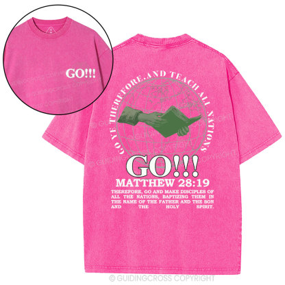 Go And Make Disciples Of All The Nations Christian Washed T-shirt