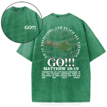 Go And Make Disciples Of All The Nations Christian Washed T-shirt