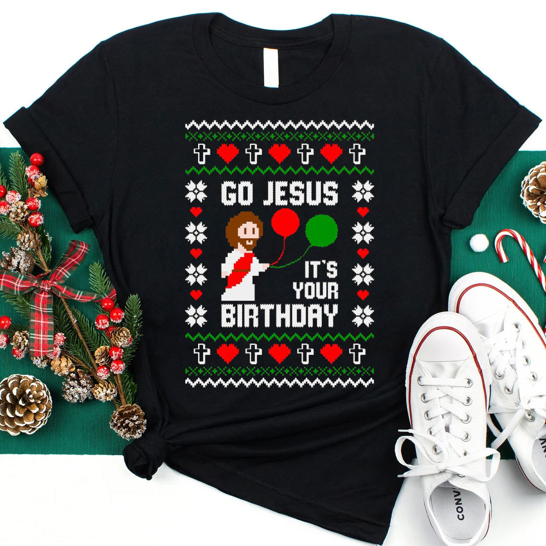 Go Jesus It Is Your Birthday Christmas Christian T-Shirt