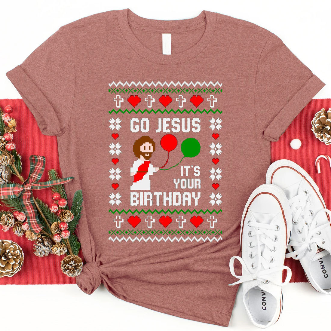 Go Jesus It Is Your Birthday Christmas Christian T-Shirt