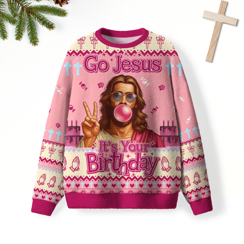 Go Jesus It's Your Birthday Christian Lightweight Sweater