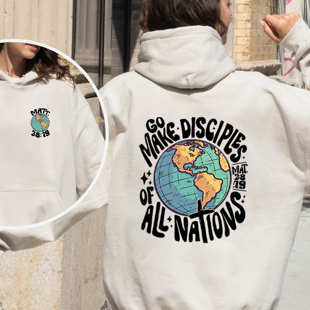 Go Make Disciples Of All Nations Christian Fleece Hoodie Set
