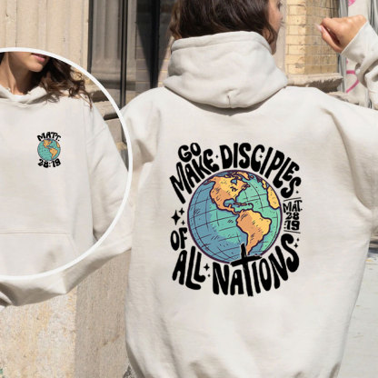 Go Make Disciples Of All Nations Christian Fleece Hoodie Set