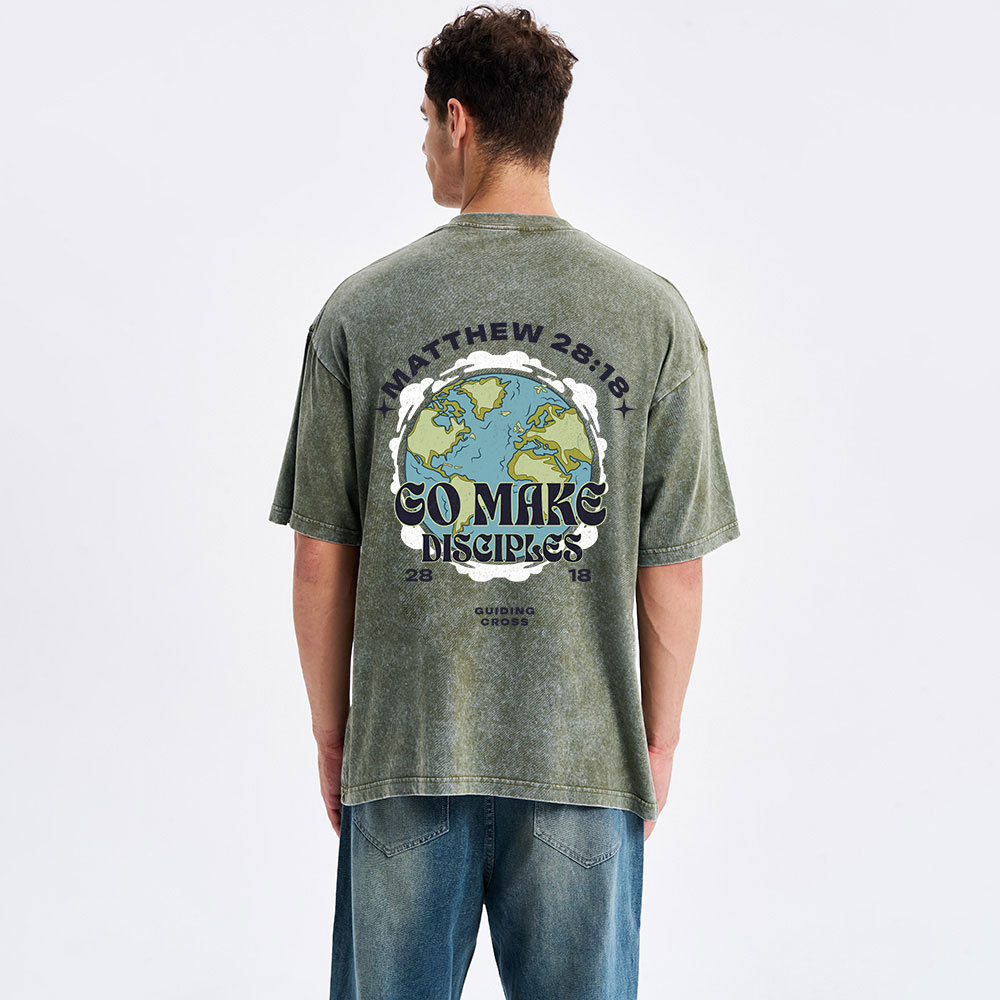 Go Make Displines Christian Washed T-Shirt